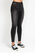 HW Tummy Control Black Wash & Contrast Thread