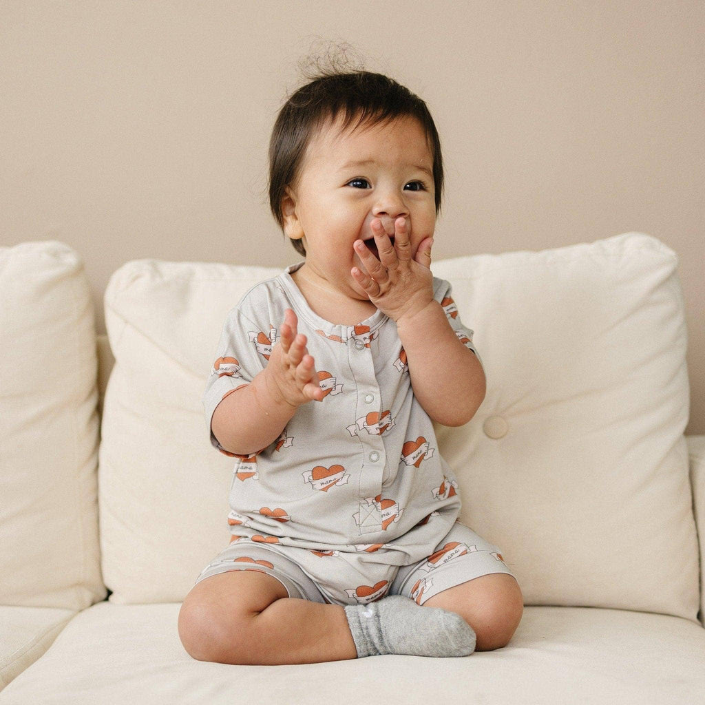 Mama Tattoo Hearts Bamboo Romper