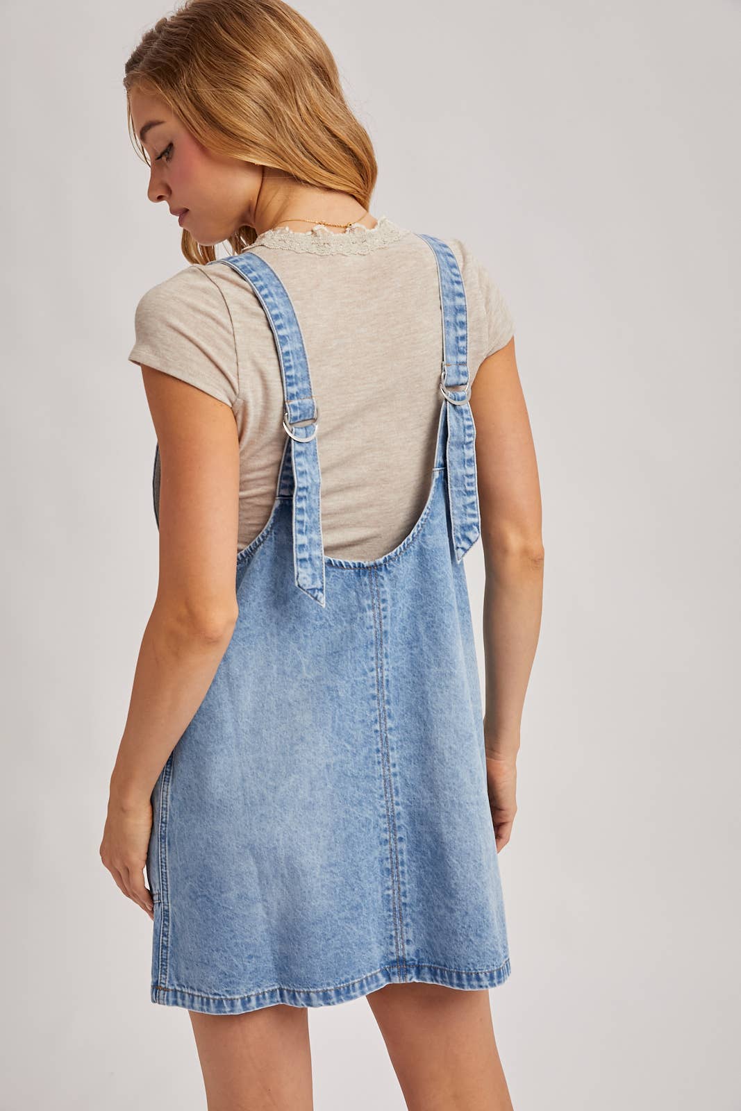 Denim Washed Overall Dress