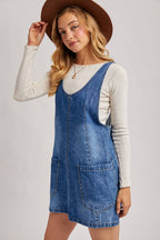 Denim Washed Overall Dress