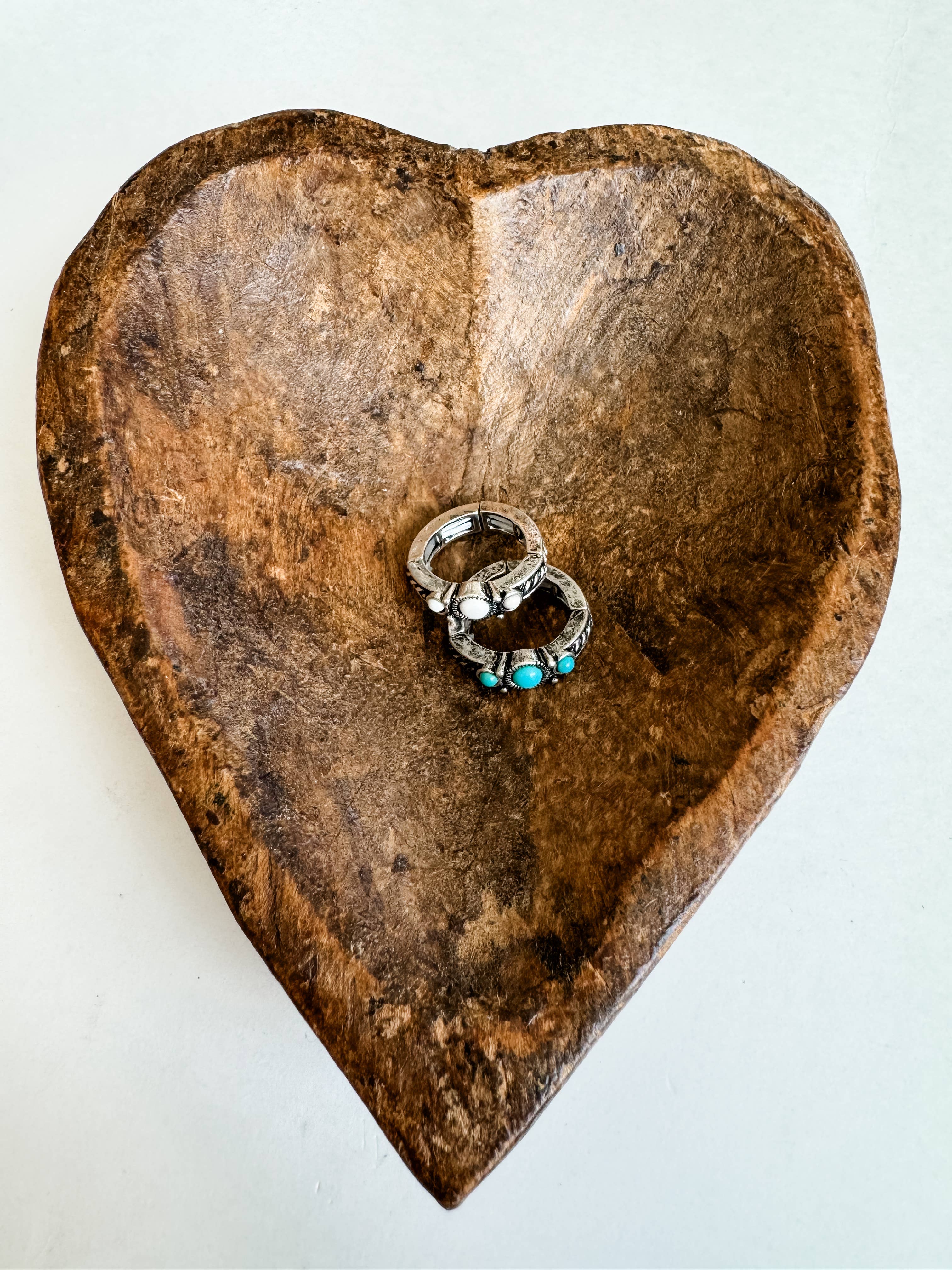 Western Simple Stretch Ringm- turquoise | white