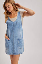 Denim Washed Overall Dress