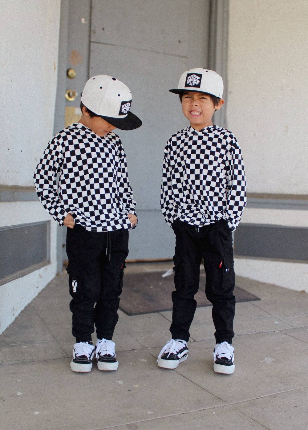 UPF 35 Checkered Long Sleeve