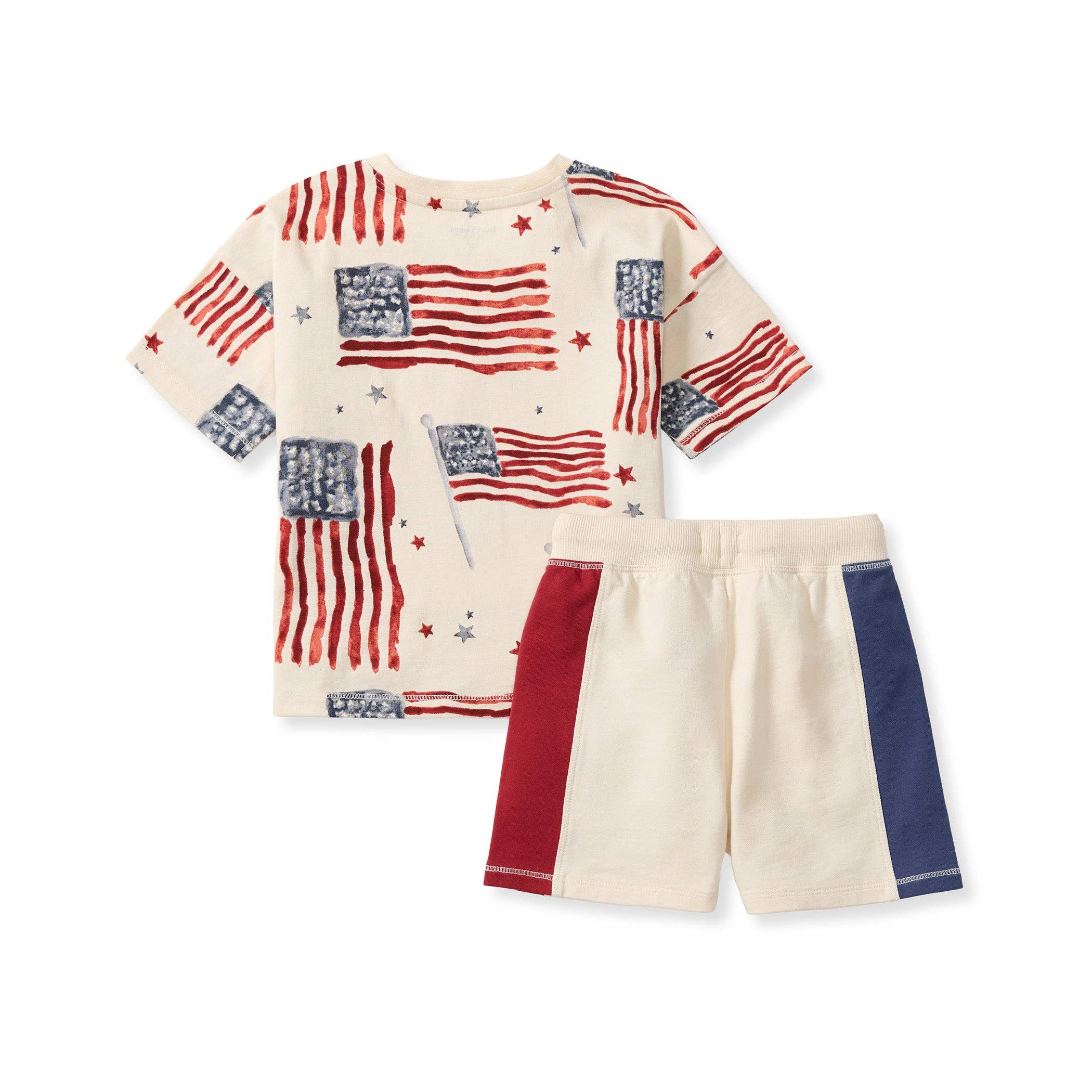 American Flag Boy Tee & Shorts Set