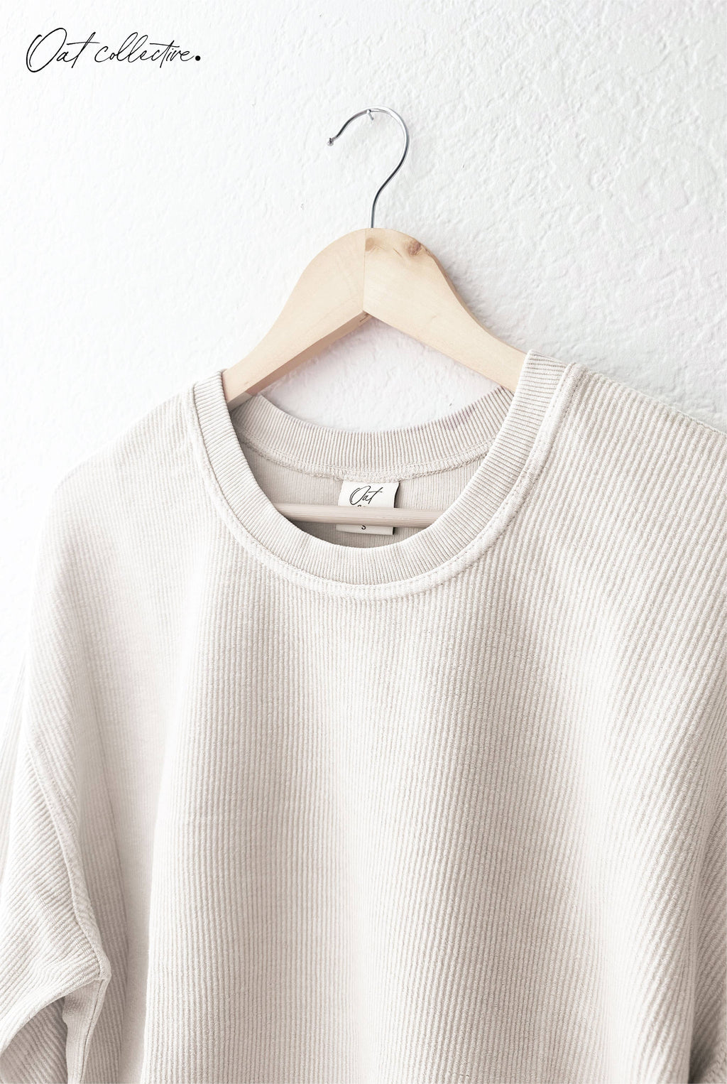 PREMIUM BASIC Cropped Thermal Vintage Pullover