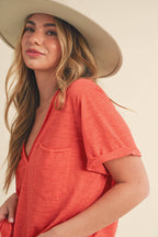 8286DK Zoie V-Neck Short Sleeve Top 6