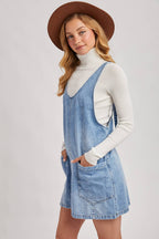 Denim Washed Overall Dress