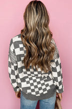 Khaki Checkered Sweater
