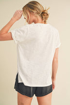 8286DK Zoie V-Neck Short Sleeve Top 6