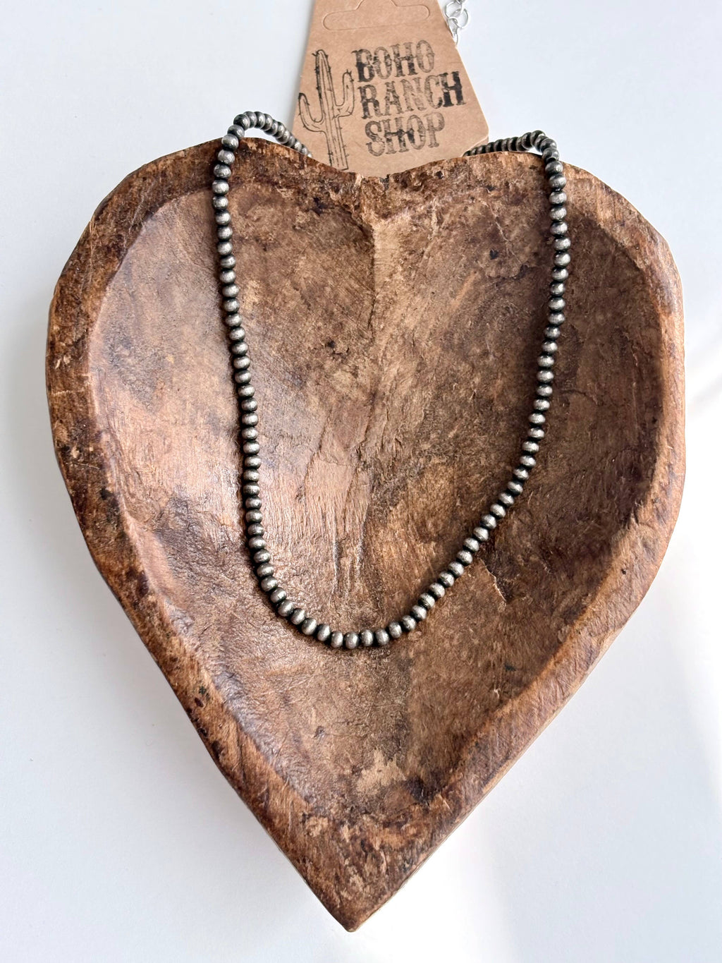 3mm Western Style Navajo Pearl Bead Necklace