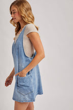 Denim Washed Overall Dress