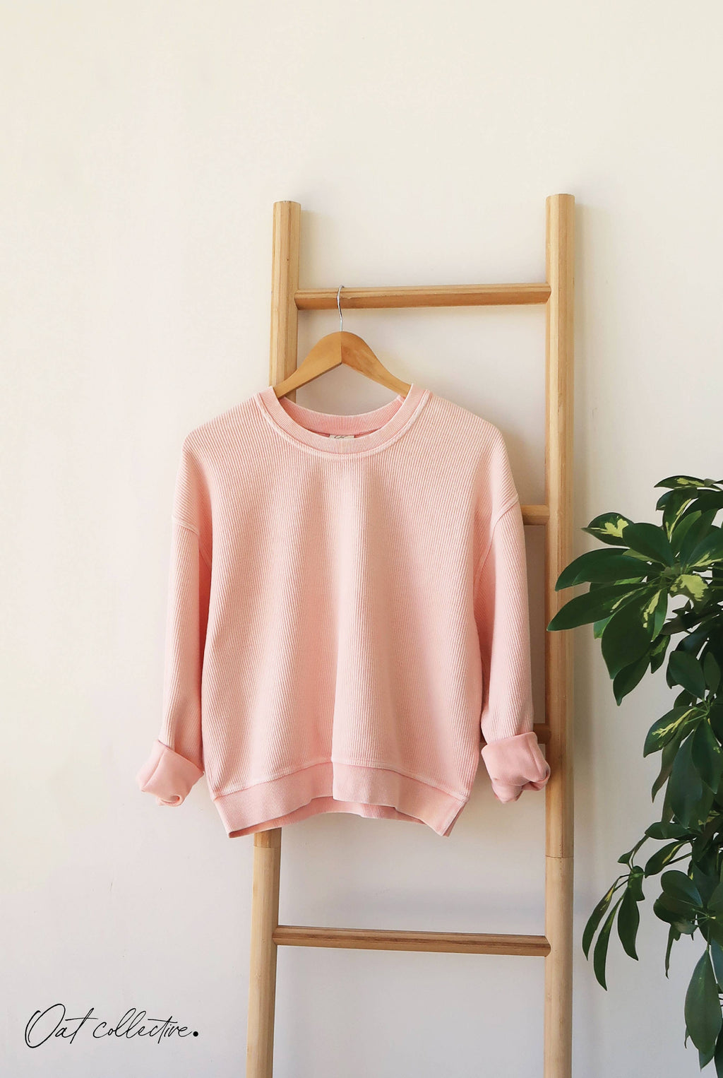 PREMIUM BASIC Cropped Thermal Vintage Pullover