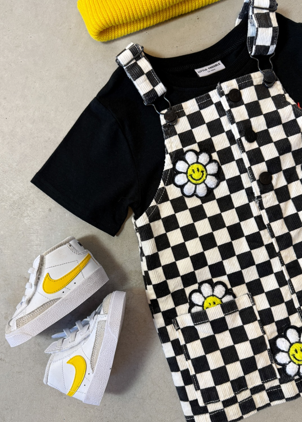 Little Bloomer Checker Corduroy Dress