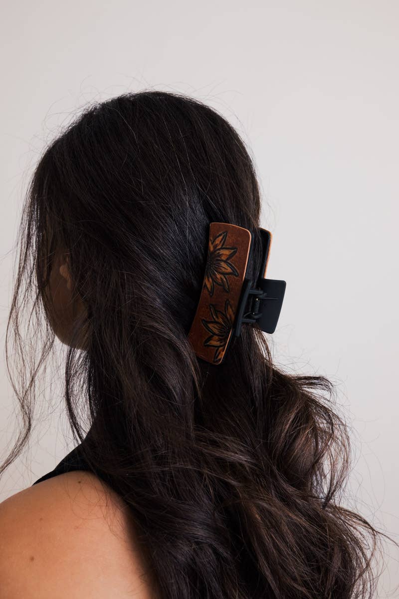 🌵 Western Bohemian Hair Claw Clips – Stylish and Unique