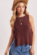 Ribbed Knit Open-side Top