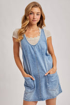 Denim Washed Overall Dress