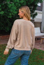 PREMIUM BASIC Cropped Thermal Vintage Pullover