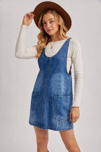 Denim Washed Overall Dress