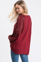 Sequin Sleeve Long Sleeve