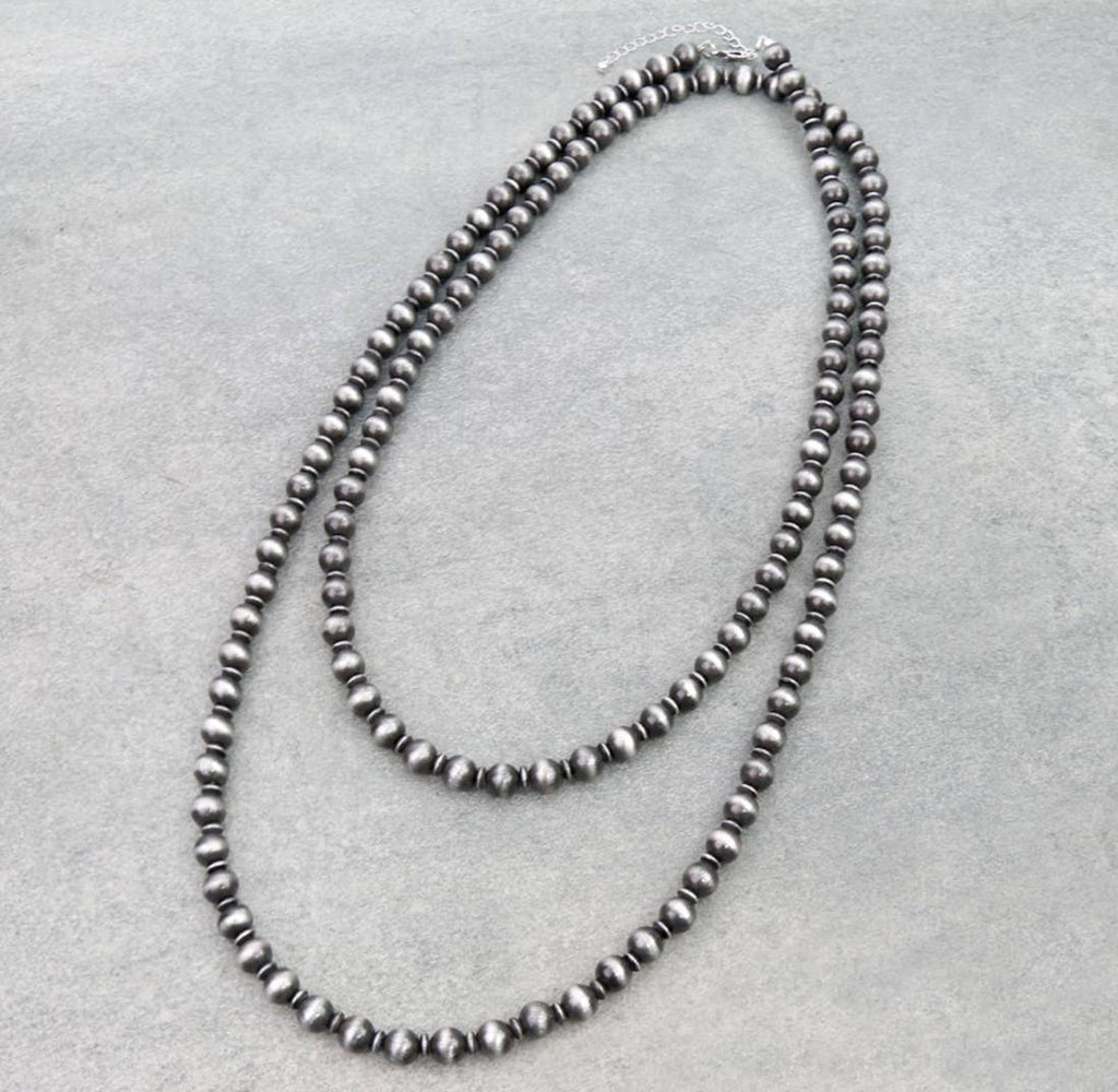 60″ Western Navajo Style Pearl Necklace