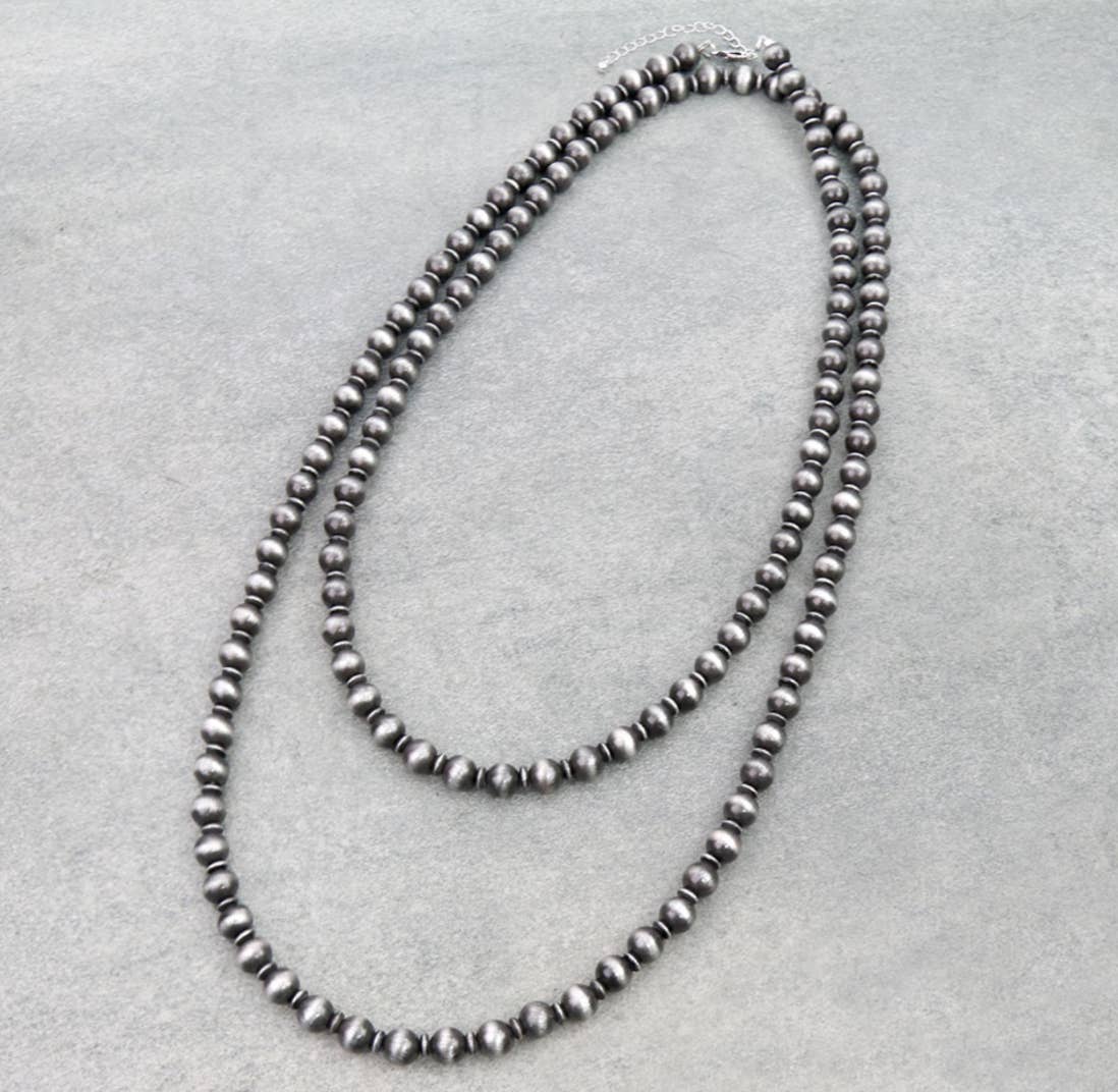 60″ Western Navajo Style Pearl Necklace