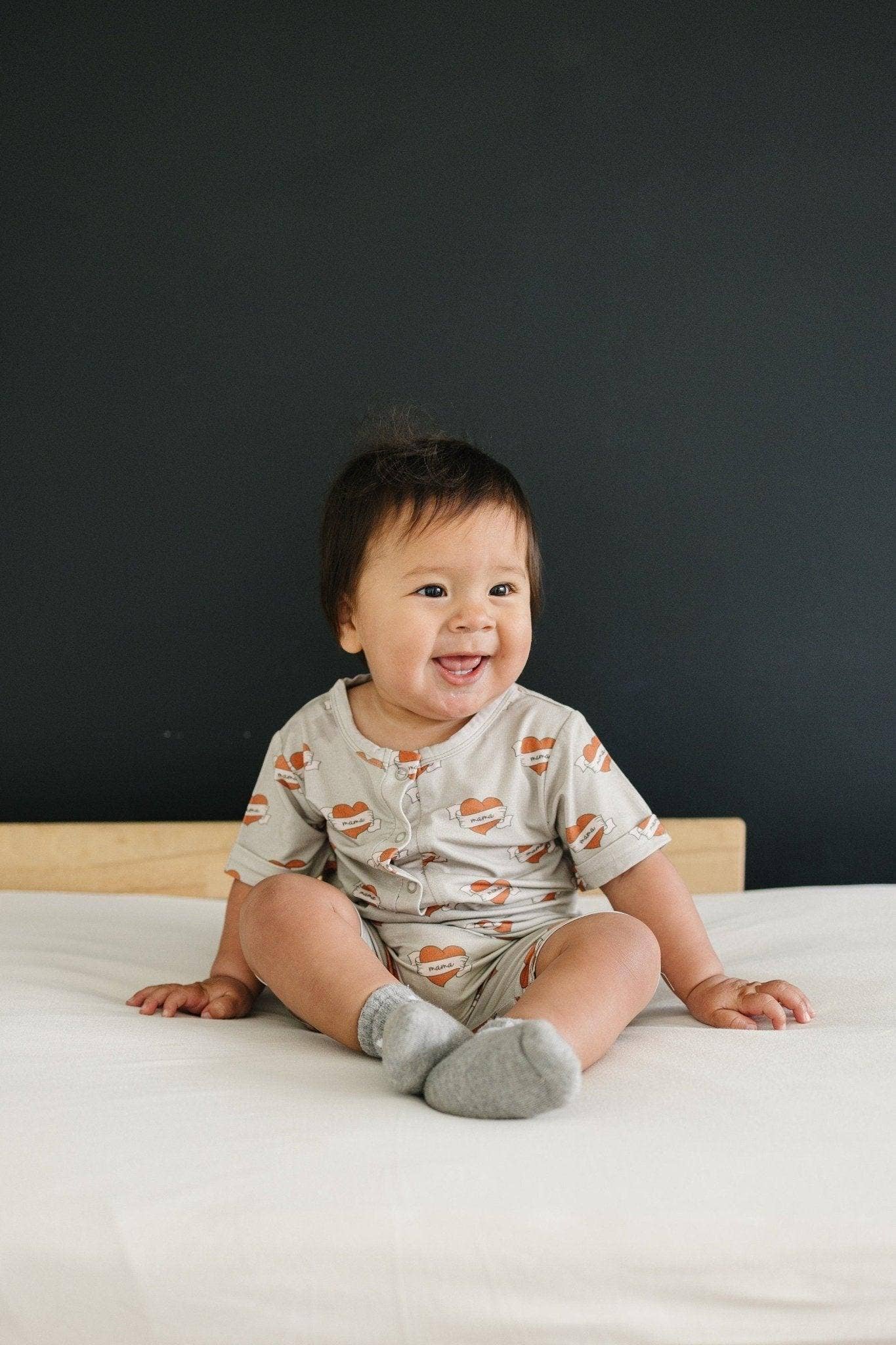 Mama Tattoo Hearts Bamboo Romper