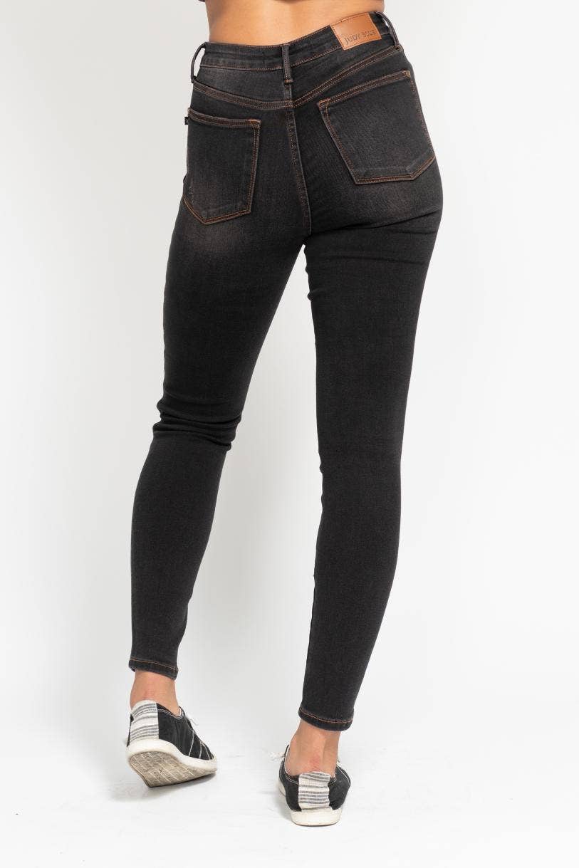 HW Tummy Control Black Wash & Contrast Thread