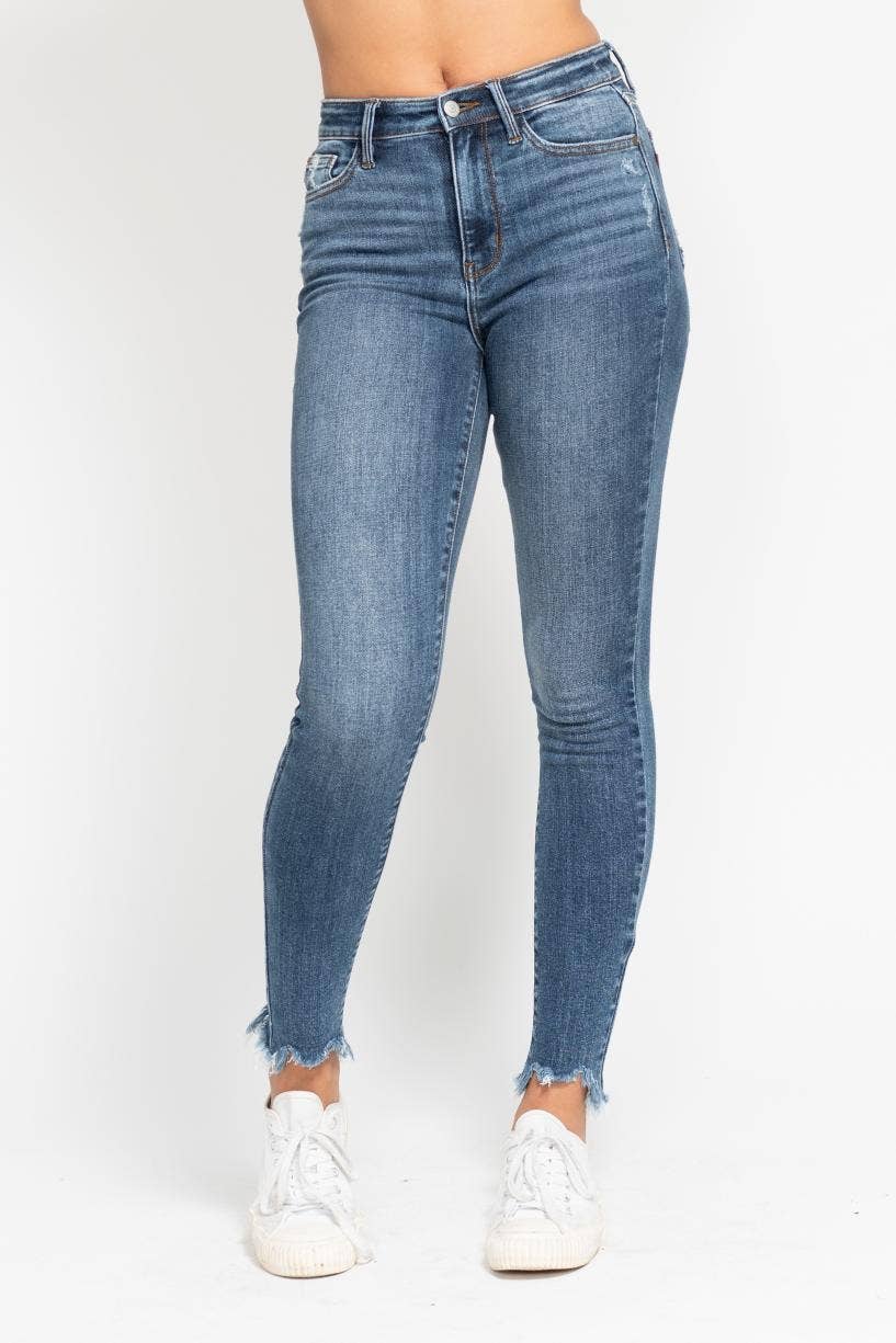 HW Skinny w/ Destroy & Shark Bit Hem