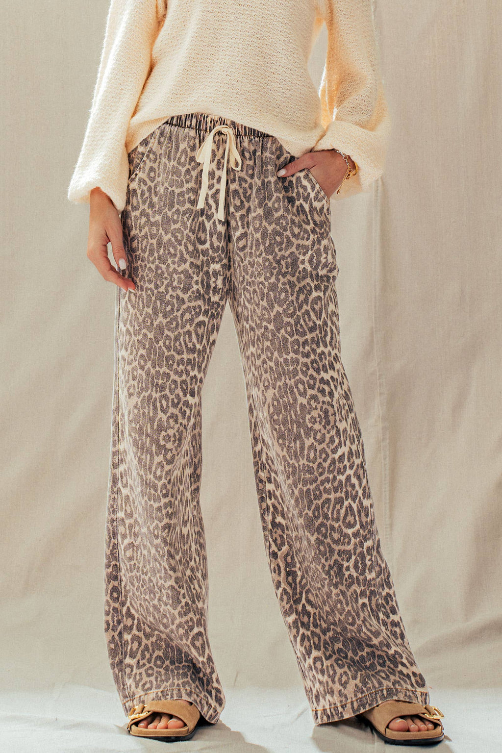 Leopard Cotton Pants