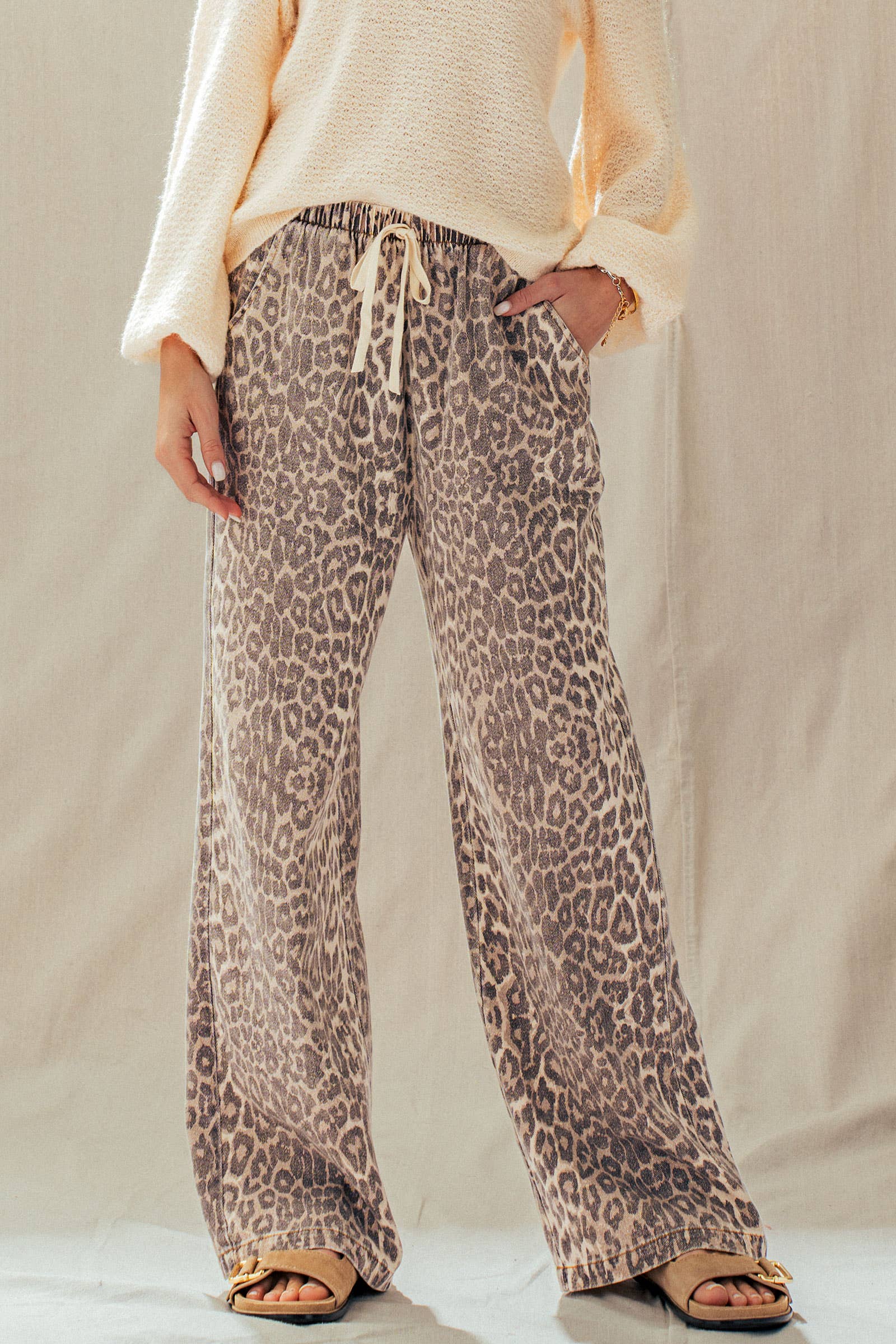 Leopard Cotton Pants