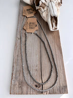 3mm Western Style Navajo Pearl Bead Necklace