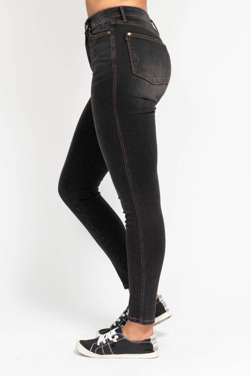 HW Tummy Control Black Wash & Contrast Thread