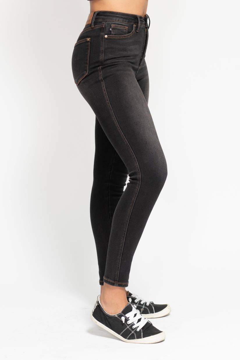 HW Tummy Control Black Wash & Contrast Thread