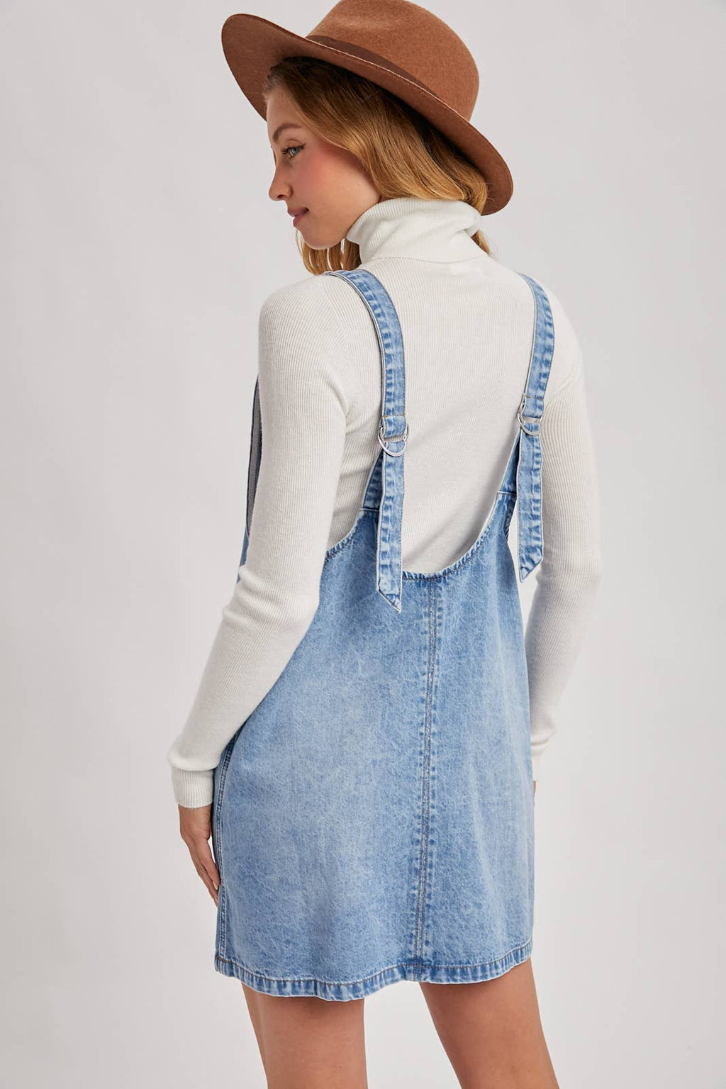 Denim Washed Overall Dress