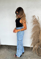 2ND CUT- FLORAL CHARM WIDE LEG JEAN