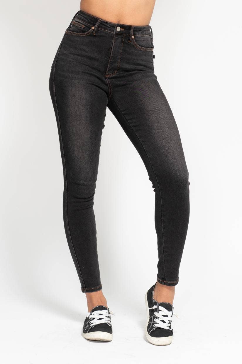 HW Tummy Control Black Wash & Contrast Thread