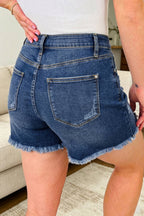 Whiskery Denim Shorts