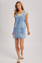 Denim Washed Overall Dress