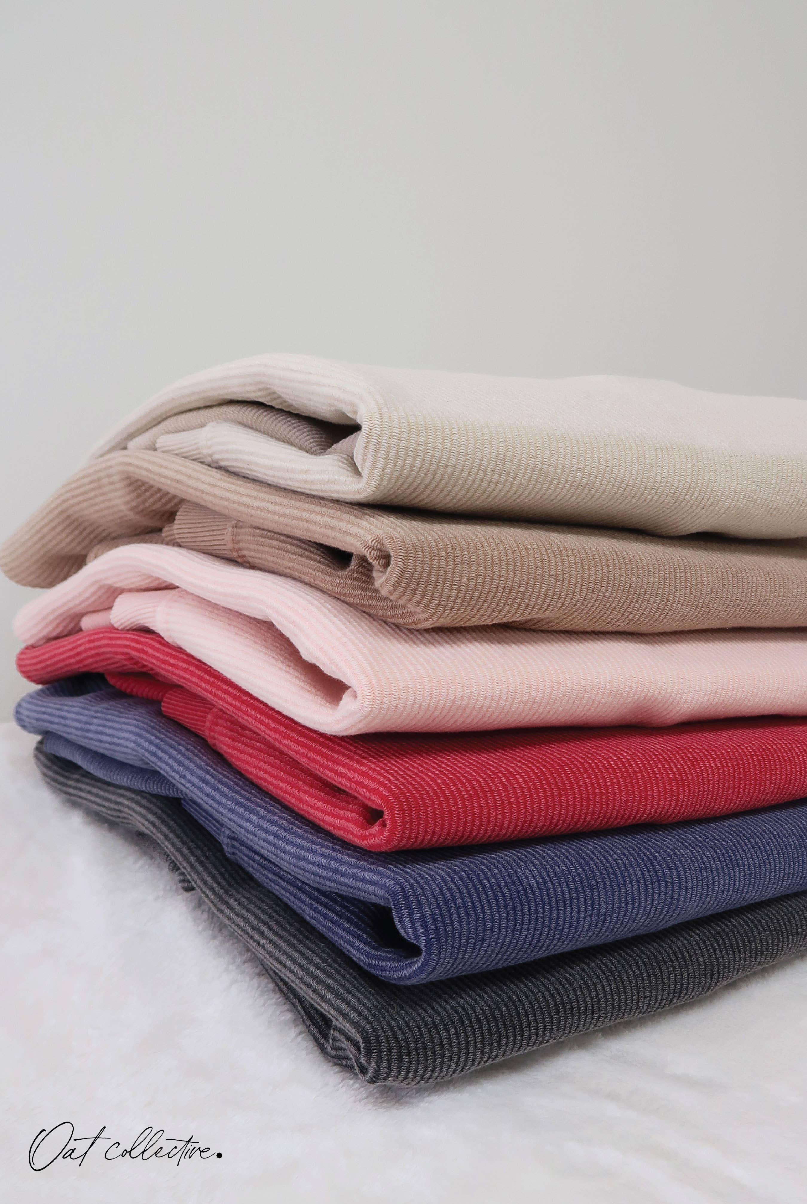 PREMIUM BASIC Cropped Thermal Vintage Pullover