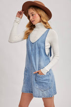 Denim Washed Overall Dress